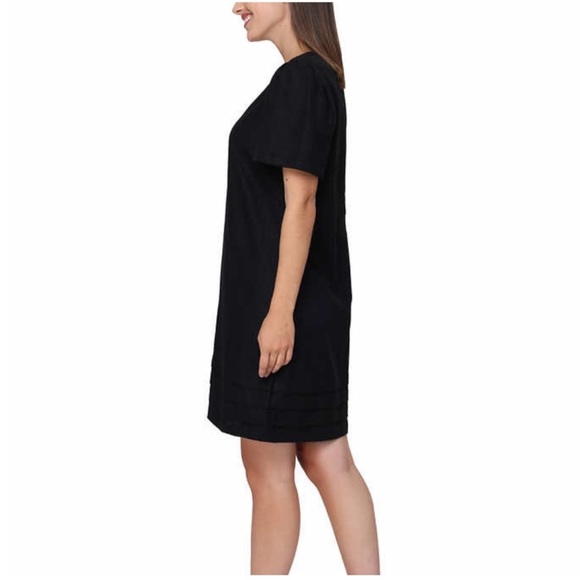 NWT Nicole Miller Ladies Linen Blend Dress BLACK - size XL casual summer - Picture 3 of 5